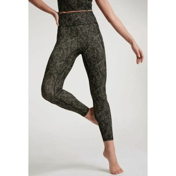 CALIA Women's Inspire High Rise 7/8 Leggings - Serpent Print & Black XS - Picture 1 of 7